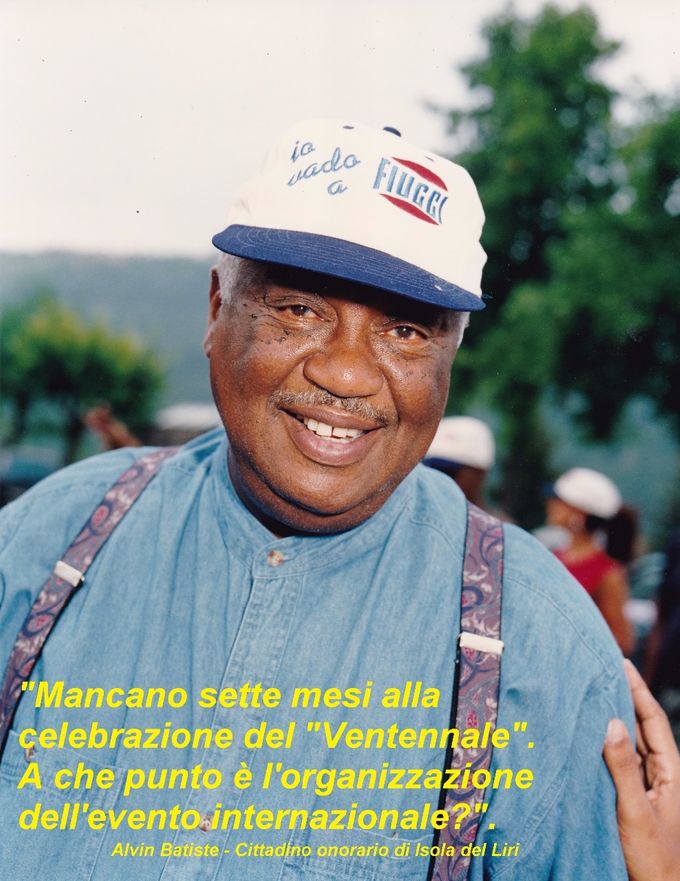 IL COMPIANTO MAESTRO ALVIN BATISTE, MEMBRO DELLA DELEGAZIONE DI NEW ORLEANS PARTECIPO' AD ISOLA DEL LIRI ALLA CERIMONIA DEL GEMELLAGGIO, ED ESEGUI' IN PRIMA MONDIALE LA SUITE DA LUI COMPOSTA 'ISOLA DEL LIRI'.